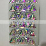 Stock Selling Fancy High Quality Triangle Shape Crystal AB Color Sew on Crystal Beads For Garment thumbnail-1