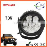 factory price 70W SQ Black LED work light voltage 12/24V Spot flood beam led worklight for offroad suv cars
