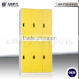 Metal Supermarket Locker 6 Door Yellow Wardrobe Electronic Cabinet thumbnail-1