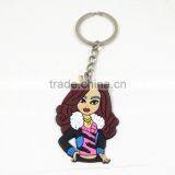 Yiwu Manre Best Sales Custom Silicone/ Rubber Keychain Soft Pvc Character Keychain 2d Key Ring