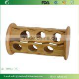 DT014/Bamboo Wooden Salt Pepper Surgar Spice Glass Bottle Jar Shaker Holder Rack thumbnail-3