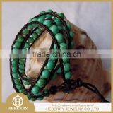 New Style Crystal Jewelry Leather Bracelet Stainless Clasp thumbnail-1