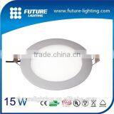 Indoor Ultra Thin Suspended 15W Small Led Round Panel Light , Led Flat Panel Lighting