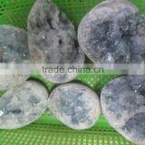 Natural Blue Celestine Stone Crystal Geode