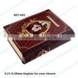 Large Size Book Shape Tin Box for Gift