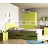 Modern Green MDF Wood Metal Car Kids Bed thumbnail-4