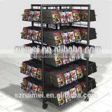 Supermarke Large Capacity 4 Sides Metal CD Display Stand thumbnail-1