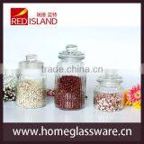 Wholesale 3 Pcs Glass Candy Bottle & Storage Jars With Glass Lid