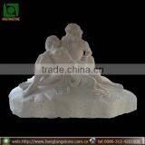 Famous White Marble Lying Nude Man and Woman Statue thumbnail-1
