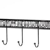Store More Carve Patterns Black 5 Rack Metal Wire Doorback Hook thumbnail-2