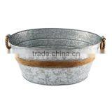 Large Party Round Metal Beverage Tub | Beer Ice Tub thumbnail-2