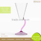 Unique Shaped Pink Color Drinking Glass thumbnail-2