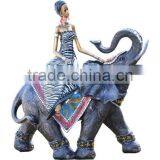 Table Decorations Resin Fabric African Lady on Elephant Gifts thumbnail-1