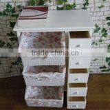 Beautiful and Practical Cabinet With Wooden and Wicker Drawer thumbnail-4