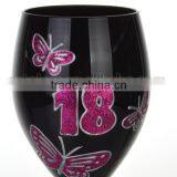 Glass Drinkware Type and Stocked Feature Birthday WINE GLASS thumbnail-2