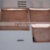 Metal Square Plates Bowl in Mirror Polish thumbnail-1