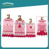 Cheap Dog Clothes Bulk Winter Pink Hand Knit Female Dog Sweater Dresses thumbnail-4
