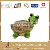 12.5 Inch Resin Outdoor Garden Decoration Animal Statue Frog Figurines Flower and Grass Plant Pot thumbnail-1