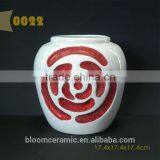 Red Ceramic Flower Vases thumbnail-2