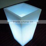 Led Lighted Outdoor Tall Plant Pot Large Size Garden Furniture White Plastic LED Flower Pot thumbnail-2