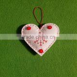 2016 High Quality Heart Shape Felt Christmas Tree Decoration thumbnail-1