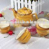 2011 New Design Stoneware Hand-painted Tea Set thumbnail-1