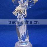 4.5V LED Light Acrylic Snow Holding Heart Angel for Valentines Decoration thumbnail-1