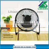 8 Color 4" Steel Structure Wtih Rubber Fan Portable USB Cooling Mini Fan or Air Conditioner Fan thumbnail-1