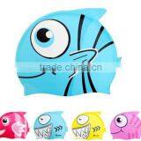 High Quality Fish Shaped Silicone Swimming Caps Swimming Hats for Kids thumbnail-1