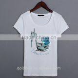 Latest Fashion Casual Elegant Short Sleeve Summer Women Printed T Shirt thumbnail-3