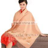 CX-B-P-36G Lady's Fashion Acrylic Scarf/Pashmina Scarf/Pashmina Shawl With Fur Flower thumbnail-6