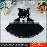 MGOO Elegant Brand Design Black Cat Dress For Girl Party Infant Tutu Dress Princess Vestidos 0431 thumbnail-1