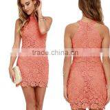 Zm50307b 2017 Europe Hot Sell Lady Clothes Slim Sleeveless Women Sexy Lace Dress thumbnail-3