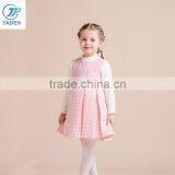 Latest Design Girl's Pink Party Dress With Lace And Pleated Sleeveless Woolen Dress thumbnail-3