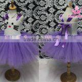 2015 Hot Sale Latest Design Boutique Little Girls Princess Party Tutu Dresses Purple Fairy Tulle Dress thumbnail-5