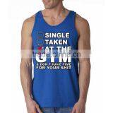 100% Cotton Custom Design Wholesale Stringer Mens Tank Top With Printing thumbnail-5