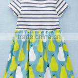 Factory Prices Direct Sales of Fine Girl Black Striped Fruit Print Dresses Hot Girls Without Dress Photos thumbnail-1