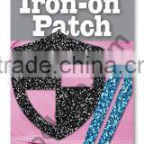 Mini Glitter Iron on PU Patches Colorful Patch Fabric Patch thumbnail-1