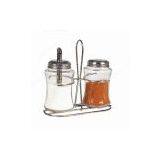Glass Oil Salt Bottles With Wre Racks thumbnail-1