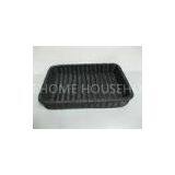 Hand Woven Poly Rattan Bread Basket Brown Recyclable For Bakery thumbnail-1