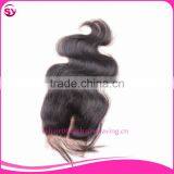 In Stock Wholesale 100 Human Hair Clip in Bangs Lace Closure thumbnail-1
