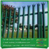 Decorative garden square post fence steel palisade country house fencing for I