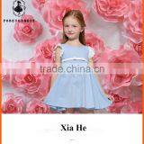 2016 New Arrival Girls Cotton Dress With White Dot thumbnail-2