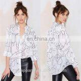 Wholesale Cheap Latest Fashion Blouse Design Ladies Cotton Blouses White Sheer Blouse China 2015 thumbnail-1