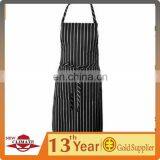 Chef Works Chalk Stripe Bib Apron with Pockets,100%cotton twill water proof apron