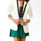 CHEFON Contrast Trimmed Lapel Sports School Blazer CFB0028