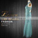 2016 Wholesale New Model Women Sexy Ball Gown Halter Neck Patterns Backless Emerald Green Evening Dress thumbnail-3