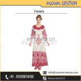 New Multicolor Farasha Caftan Dress With Attractive Embroidery Design thumbnail-2