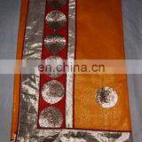 Indian Designer Zari Work Supernet Cotton Party Wear Kolkata Style Saree Sari thumbnail-1