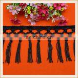 High Quality 10cm Long Black Rayon Tassel Fringe Trim for Dress thumbnail-1